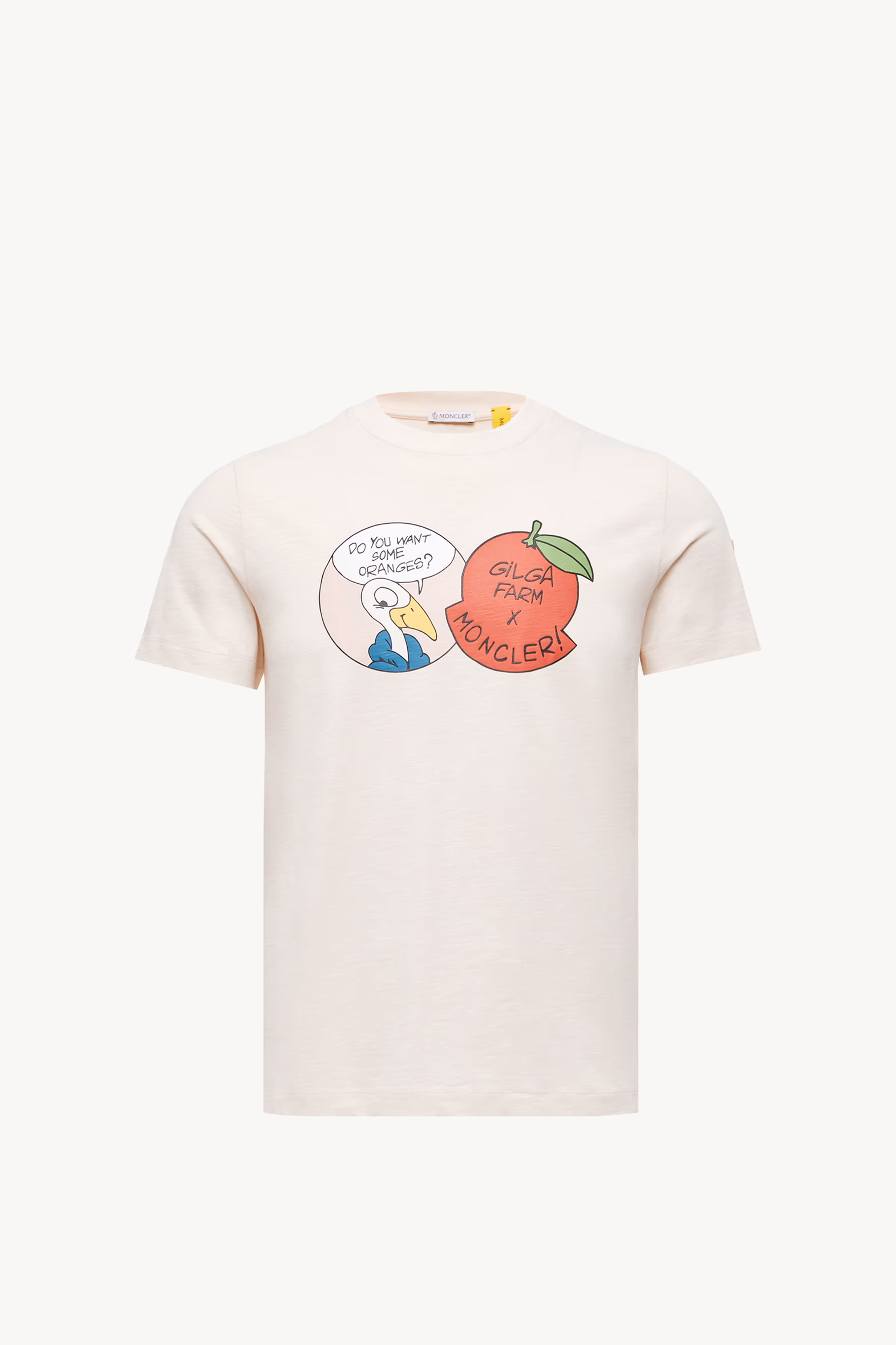 T-shirt en coton Moncler x Gilga Farm Designed by Donald Glover Hommes Blanc Ivoire Moncler 2